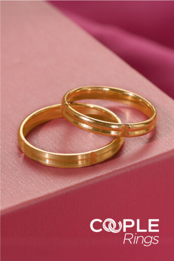 Glamorous Gold Couple Wedding Ring