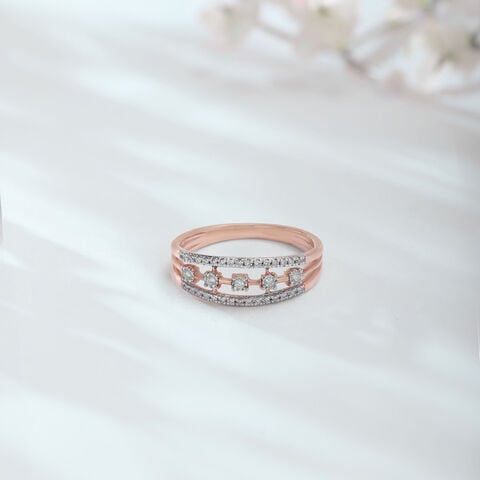 Radiant Groove Diamond Ring