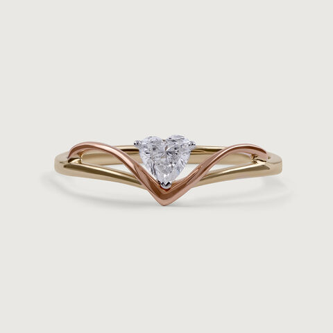 Enchanted Heart 14 kt Gold & Diamond Ring