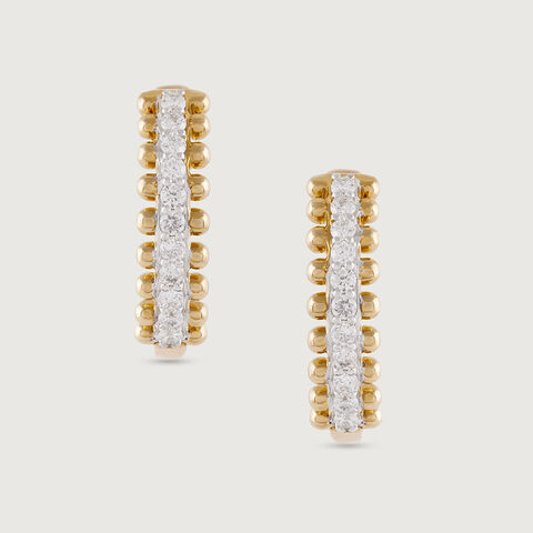 Chic Dazzling Diamond Hoop Earrings