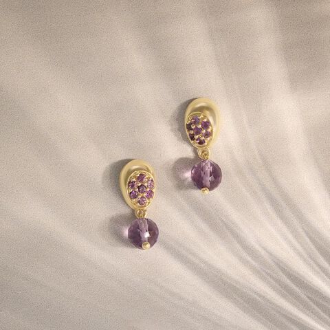 Lilac Pop Amethyst Earrings