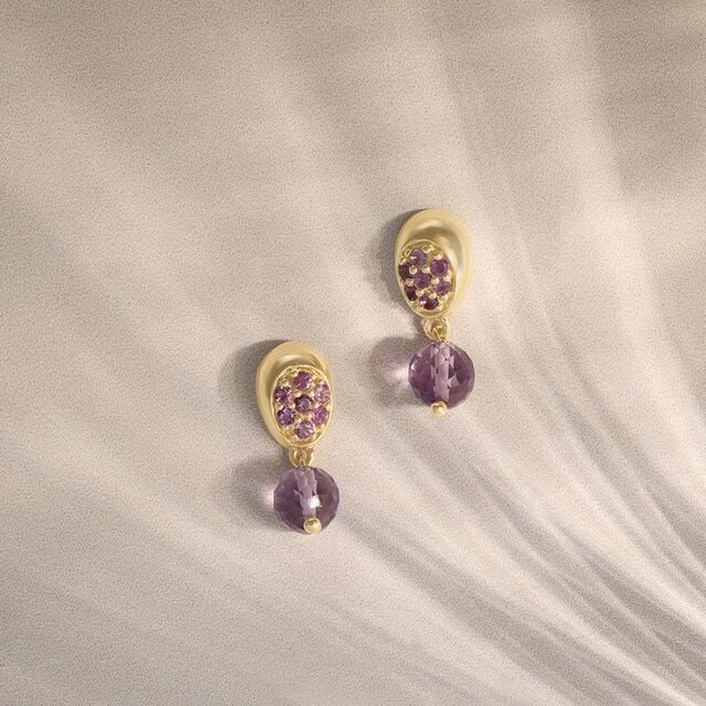 Lilac Pop Amethyst Earrings,,hi-res image number null