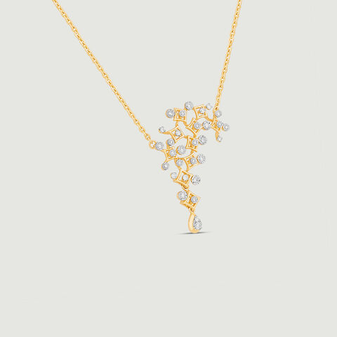 Artful Asymmetric Diamond Necklace