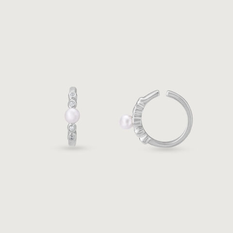 Twinkle Dot Silver Hoop Earrings