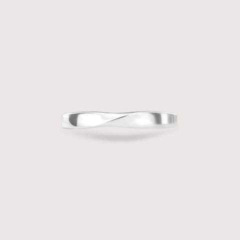 Twisted Plain Silver Ring