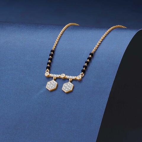 Chic Geometric Diamond Mangalsutra