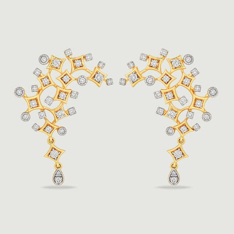 Riverside Radiance Diamond Drop Earrings