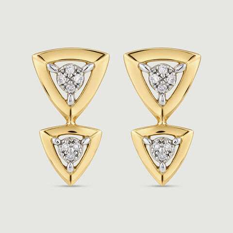 Chic Layered Diamond Stud Earrings