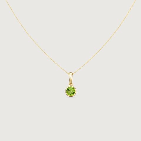 Fresh Light Peridot Gold Pendant