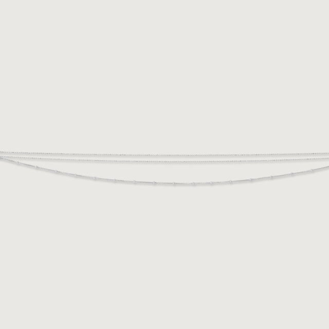 Layered Modern Silver Anklet,,hi-res image number null