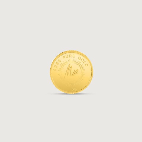 5 gm 24 Karat Lotus Gold Coin (9999 Purity)
