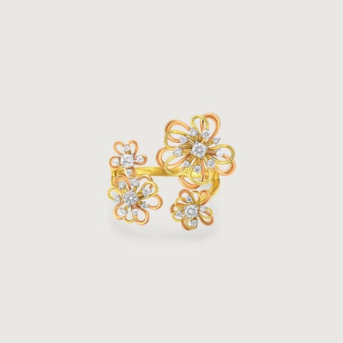 Forget Me Not Floral Diamond Ring