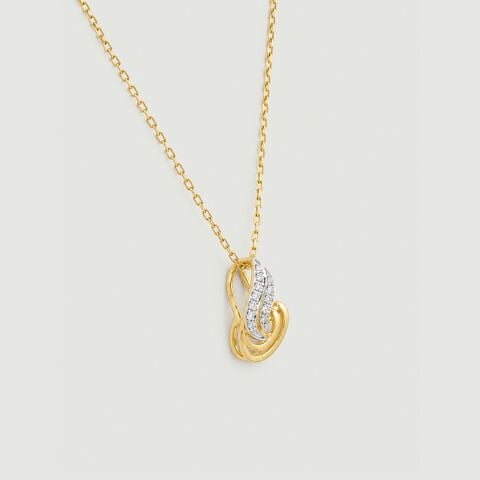 Luminous Flowing Diamond Pendant