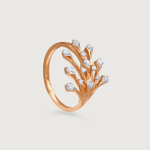 Crown Bloom Diamond Ring