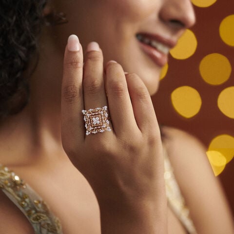 Architectural Mandala Diamond Ring