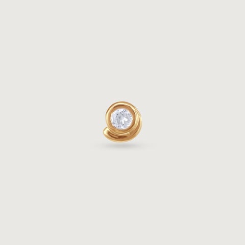 Chic Swirl Topaz Nose Pin