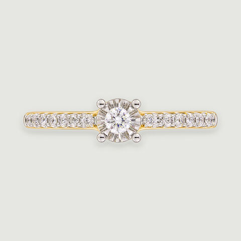 Sleek Geometric Diamond Ring