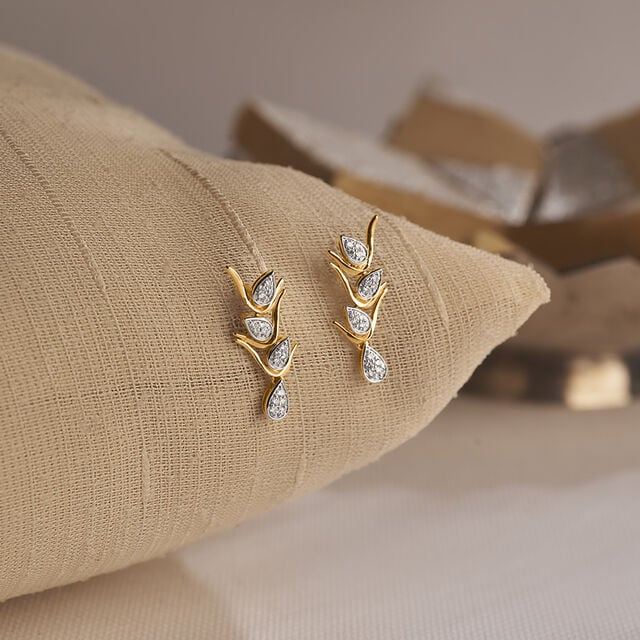 Flickering Flame Diamond Drop Earrings,,hi-res image number null