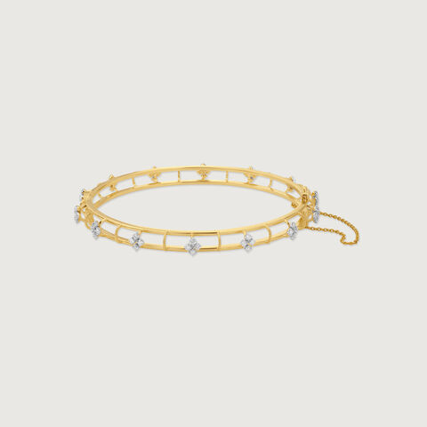 Charming Floral Diamond Bangle