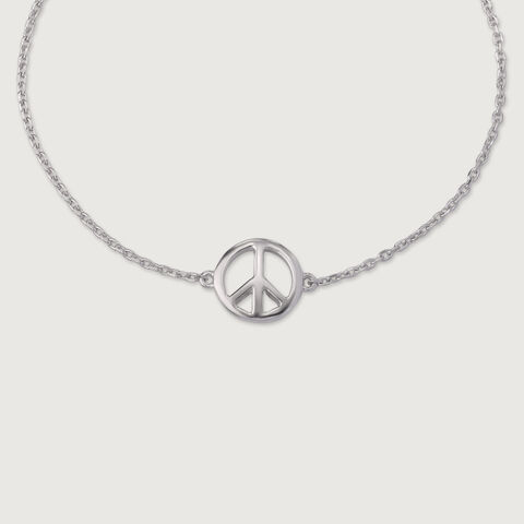 Playful Peace Silver Bracelet