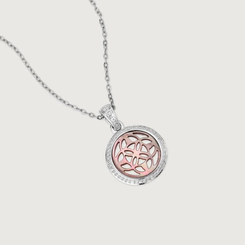 Floral Luminous Silver Pendant