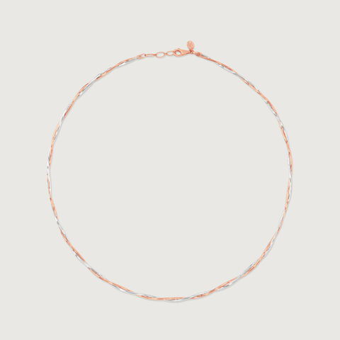 Sleek Interwoven Omega Gold Chain