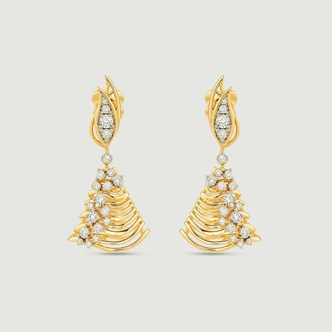Radiant Flowing Diamond Jhumka
