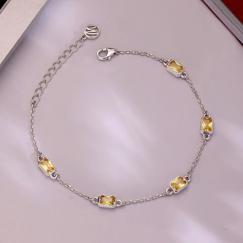 Golden Gleam Silver Bracelet
