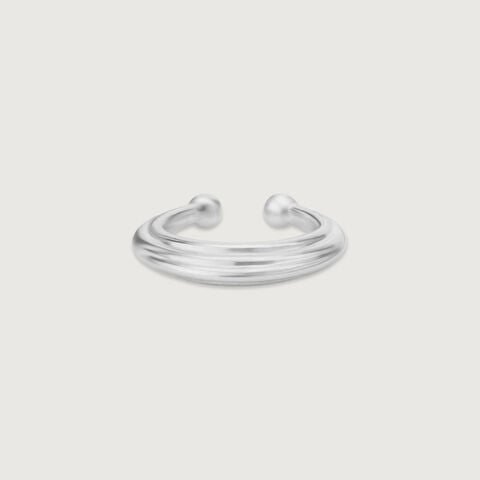 Textured Glow Silver Septum Ring