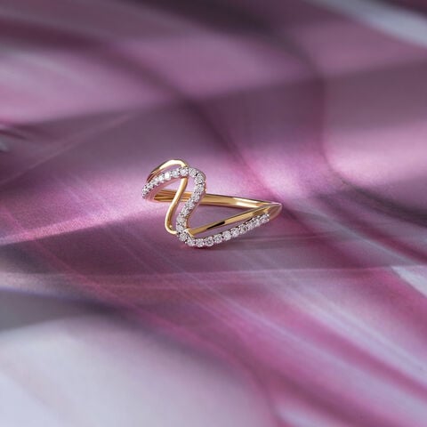 Mystic Wave Gold & Diamond Ring