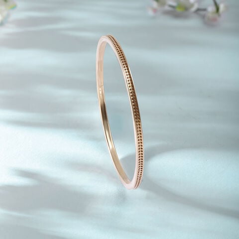 Sleek Textured Gold Bangle