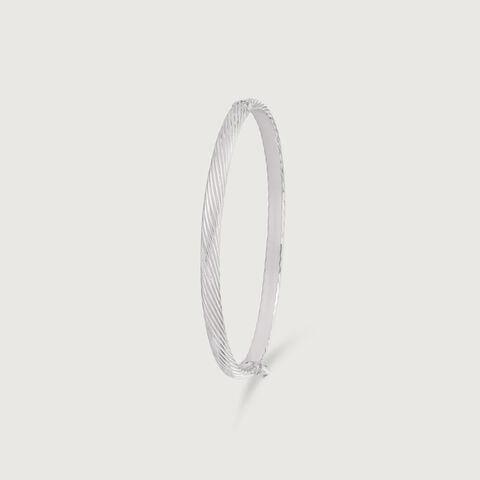 Snatched Spiral Silver Bangle