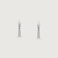 Sculpted Gleam Silver Hoop Earrings,,hi-res view 5