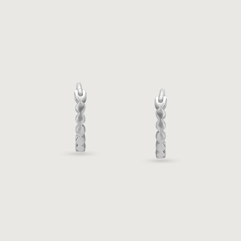 Sculpted Gleam Silver Hoop Earrings