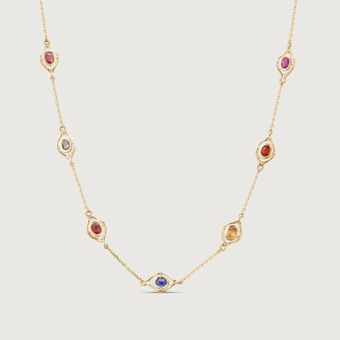 Lustrous Hue Sapphire Chain