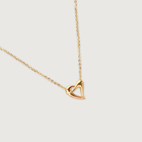 Heart Loop Gold Necklace