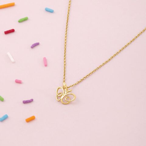 Happy Butterfly Gold Pendant