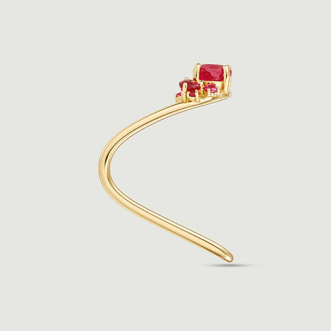 Graceful Reversible Sapphire and Ruby Ring