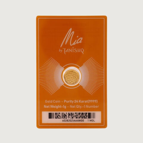 1 gm 24 Karat Lotus Gold Coin (9999 Purity)