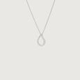 Fluid Teardrop Silver Necklace,,hi-res view 3