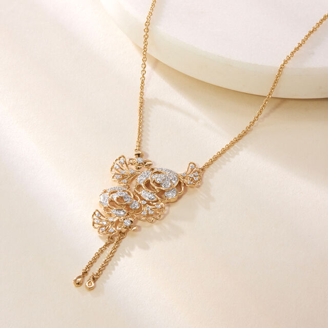 Cascading Bloom Diamond Necklace,,hi-res image number null