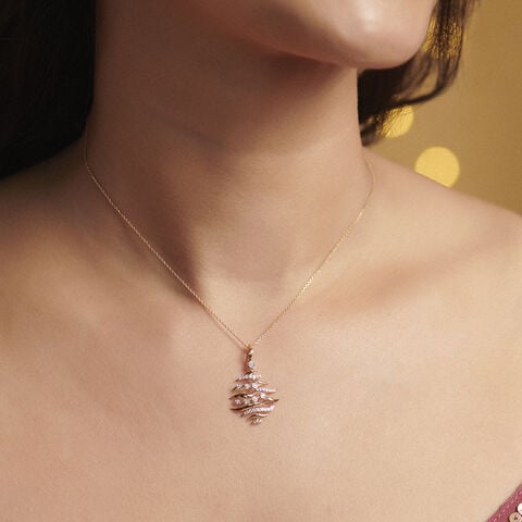 Floating Diyas Diamond Pendant