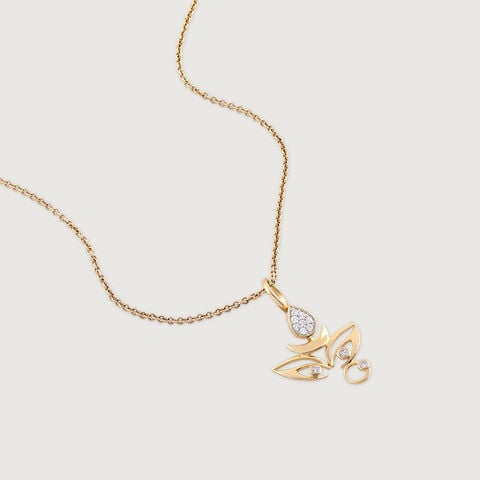 Adi Shakti Gold and Diamond Pendant