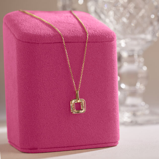 Sleek Radiant Gold Pendant,,hi-res image number null