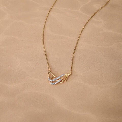 Oceans Rhythm 14 Kt Gold & Diamond Necklace