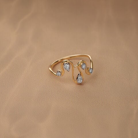 Harmony River 14 Kt Gold & Diamond Ring