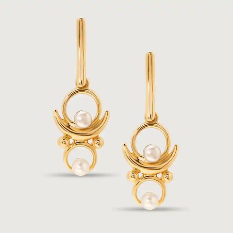 Moon shadow Melody 14KT Pearl Drop Earring