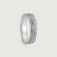 Textured Band Silver Ring,,hi-res view 3
