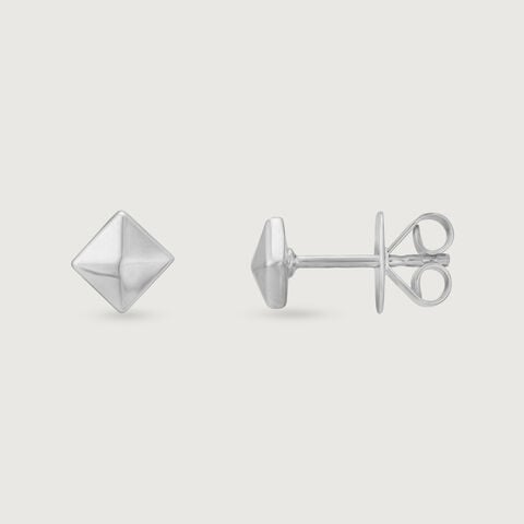 Edgy Minimal Silver Stud Earrings
