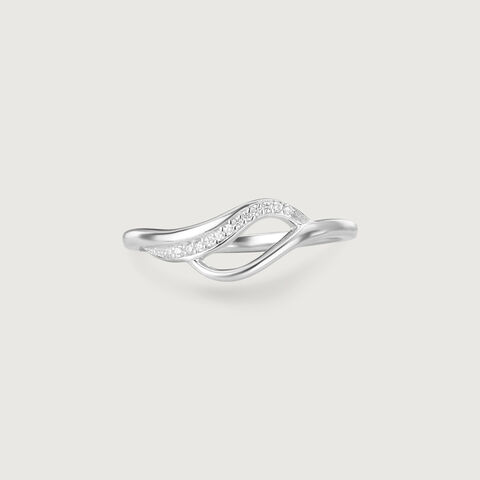 Fluid Loop Silver Ring
